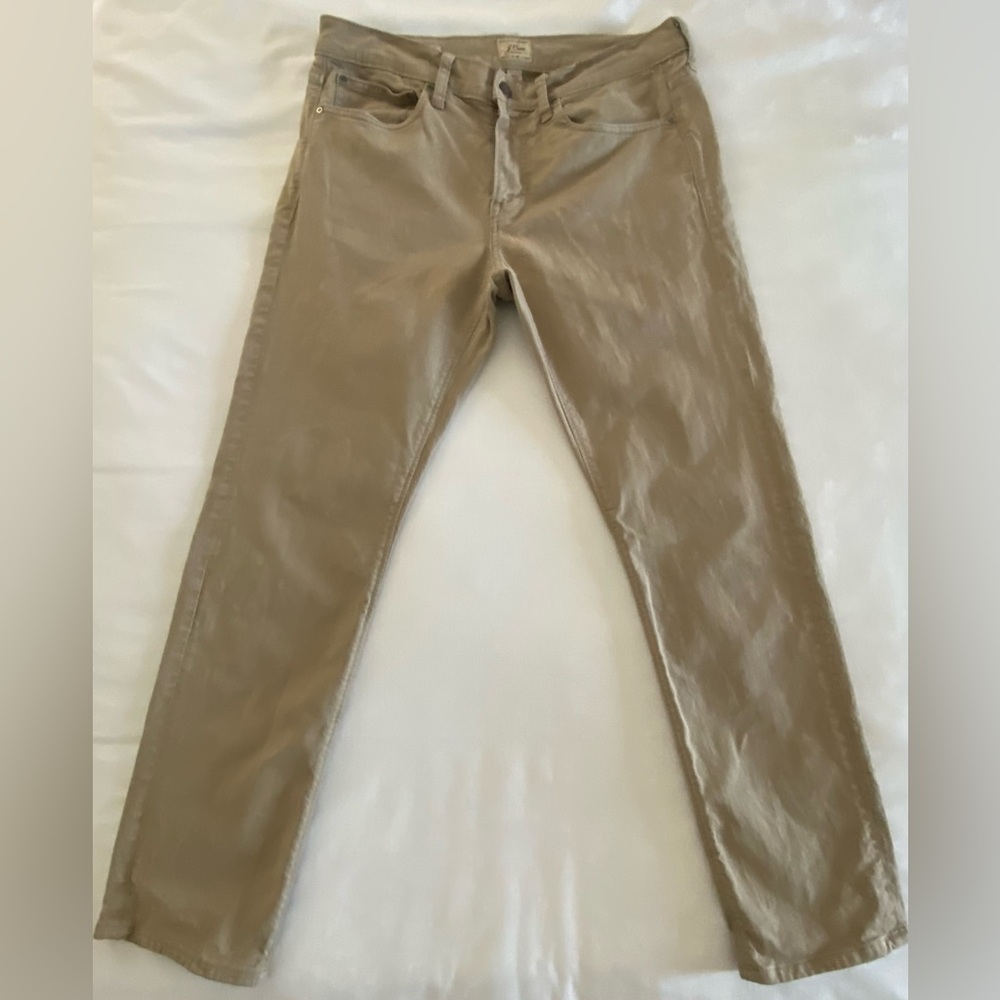 J. Crew 484 garment-dyed five-pocket 32x30 - Khaki Straw
